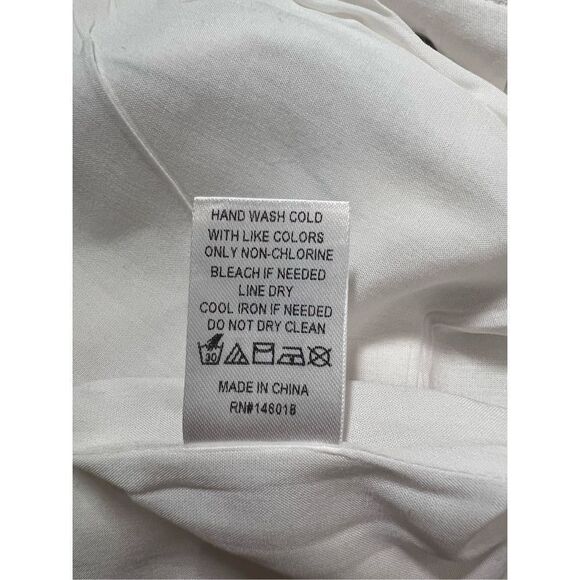 NWOT Lost + Wander Women's White Mini Zigzag Stripes Wide Leg Jumpsuit S… - Picture 10 of 11